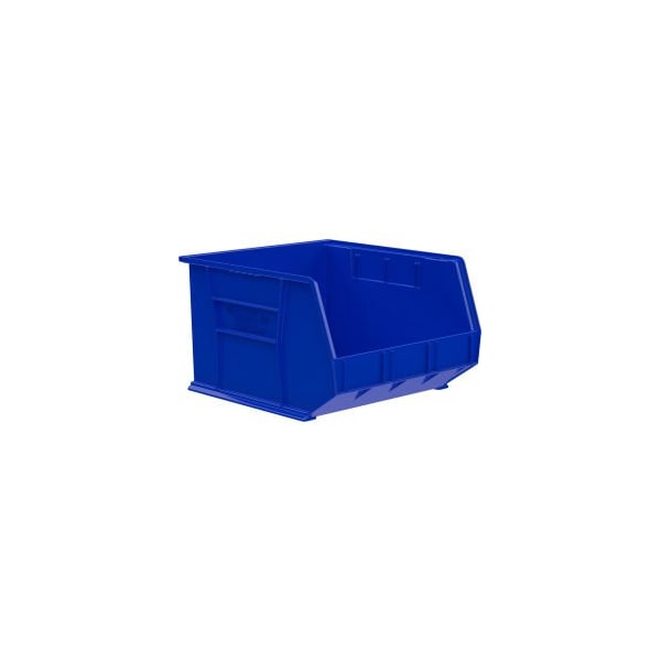 Hang & Stack Storage Bin, Plastic, Blue, 3 PK